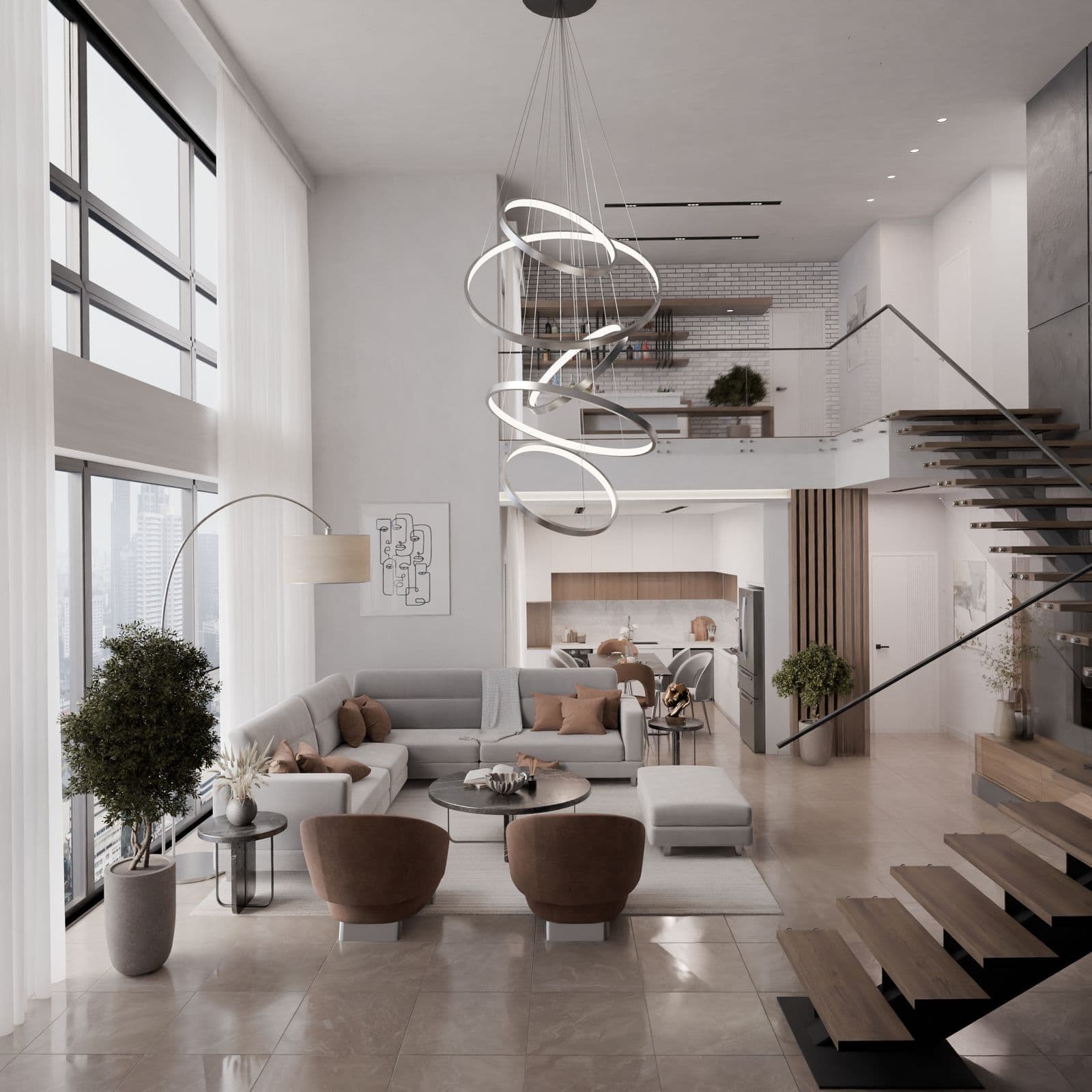 Luxury living room interior